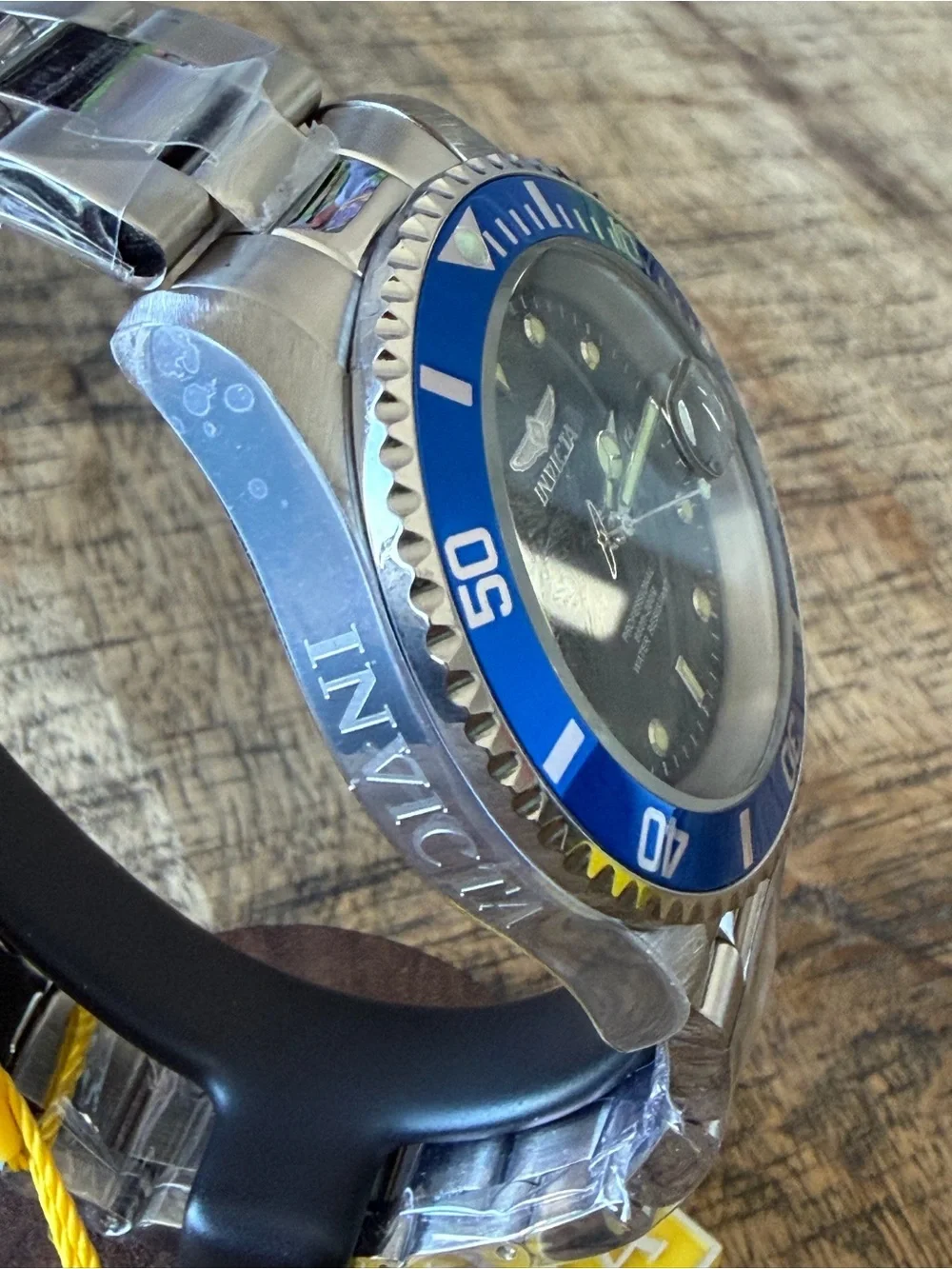 NEW Invicta Pro Diver Anchoris Blue Bezel Stainless Steel Watch 37.5mm - 200M WR